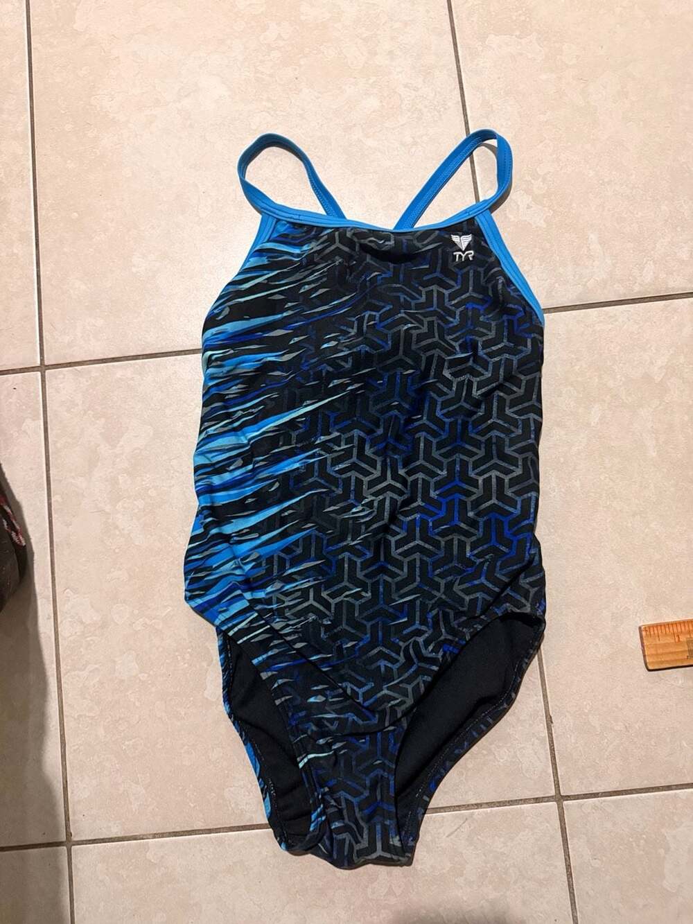 TYR Women's Odyssey Diamondfit One Piece Swimsuit Blue Size 34